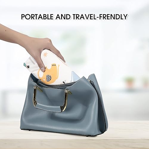 Miniatura 6 de Cambiador de pañales para bebé, 21 58 x 31.5 pulgadas, impermeable, reutilizable, suave y absorbente, cambiador portátil (elefante, 1 unidad)