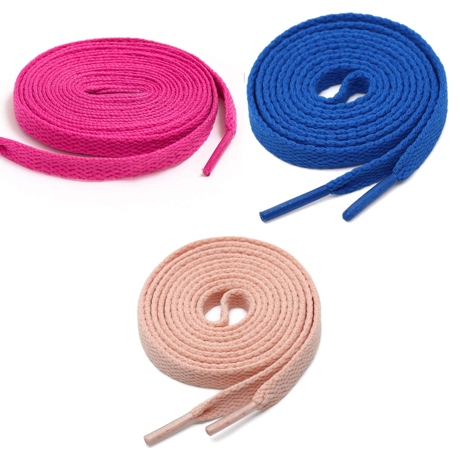 GRAH SANGRAH® 3 Pair (1 Pair Per Single Color) Unisex Flat Shoelaces For Athletic Casual, Running, Sports Shoes (120 cm, Hot Pink-Blue-Cherry) (B0BWJK74HT) Amazon Price History, Amazon Price Tracker
