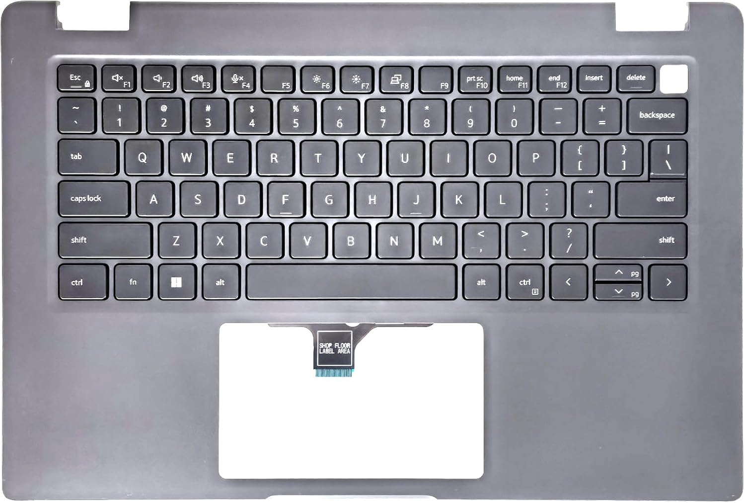 Replacement Upper Case Palmrest for Dell Latitude 3440 E3440 Series Laptop Non-Backlit Keyboard Assembly Top Cover R2DCD 0R2DCD Gray