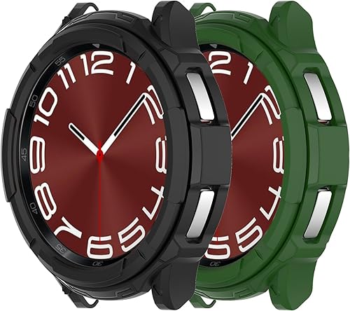 Miniatura 8 de Funda protectora compatible con Samsung Galaxy Watch 6 Classic de 1.73 pulgadas y 1.77 pulgadas, funda protectora para Galaxy Watch 6 Classic