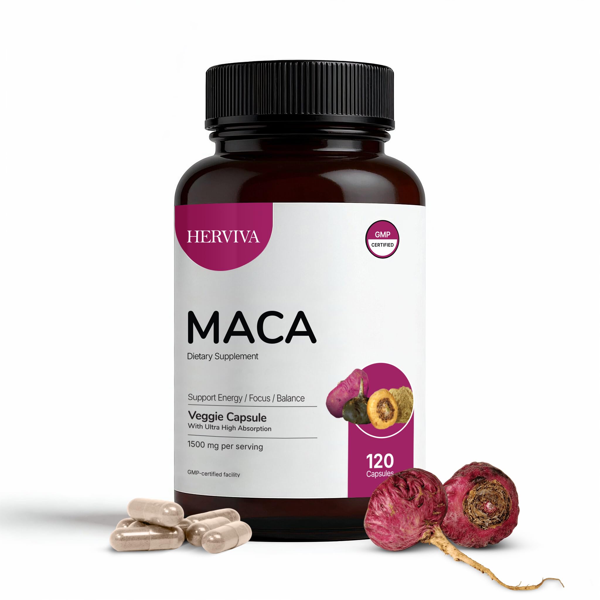 Amazon.com: HERVIVA Maca Root Capsules for Women & Men – Maca Root