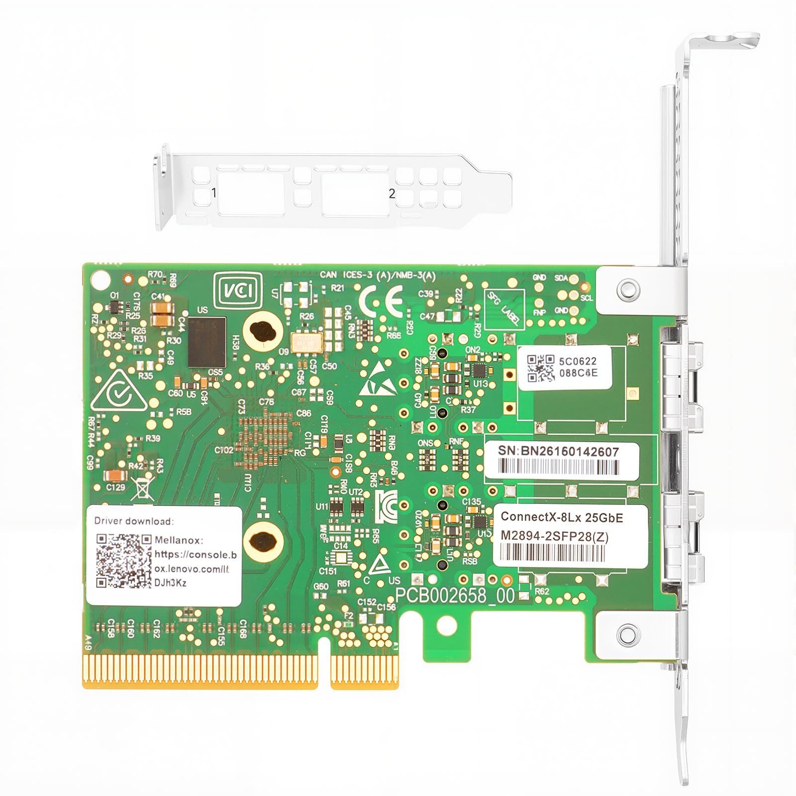 25 GbE Dual Port SFP28 adapter Ethernet, do Mellanox ConnectX-6 LX SmartNIC, PCIe 4.0 x8, RoCE, obsługa Windows/Windows Server/Linux