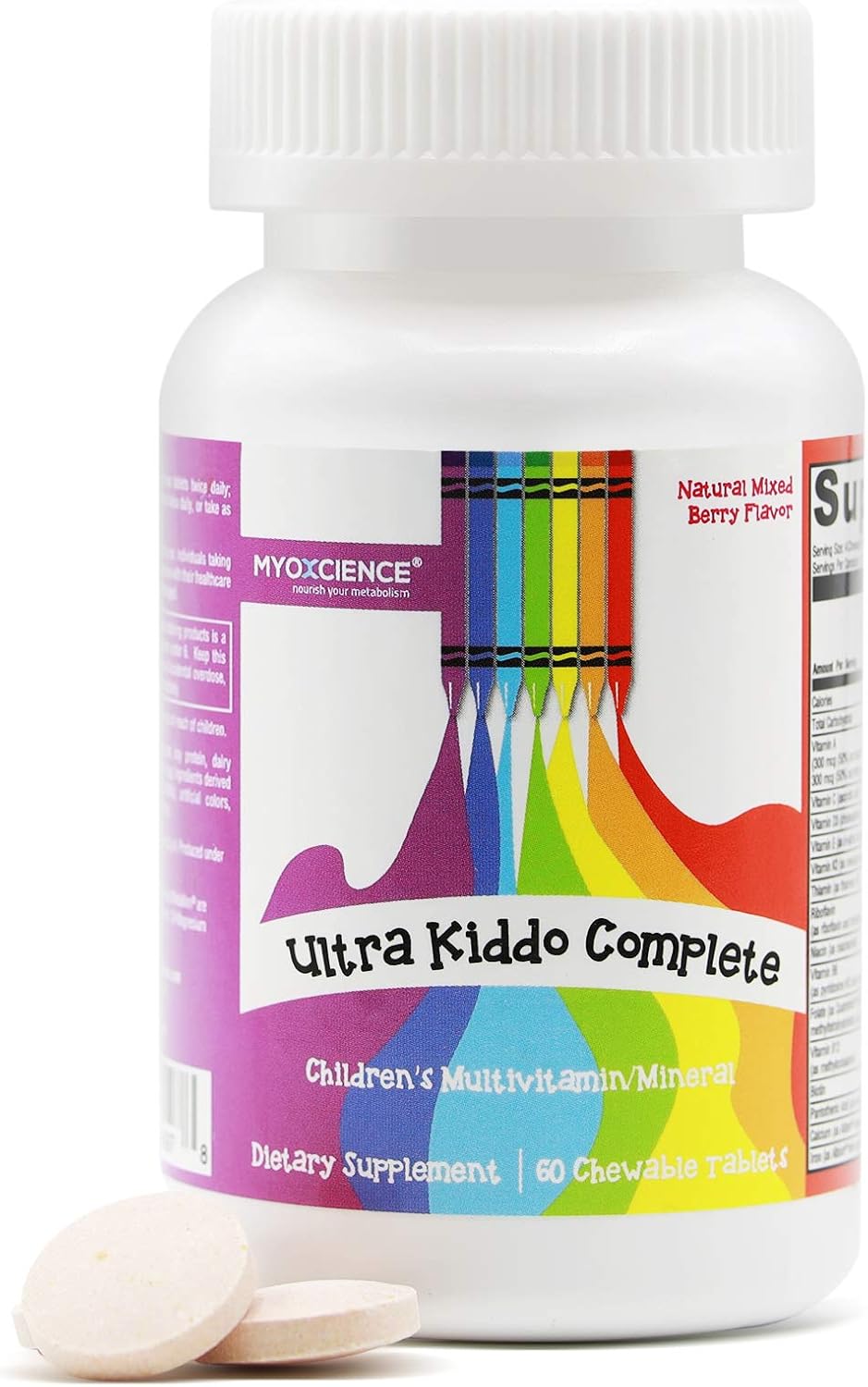 MYOXCIENCE Ultra Kiddo Complete | Kids Chewable Vitamin | 5-MTHF Iron Vitamin B12 Zinc
