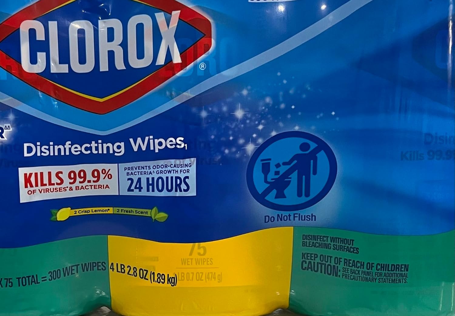 Clorox Crisp Lemon with Fresh Scent Disinfecting Wipes 2 Count