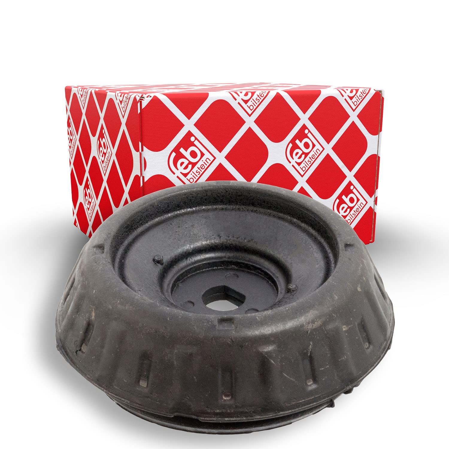 Shock absorber cushion Front Axle Left Rubber/Metal 104832 FEBI BILSTEIN for KIA