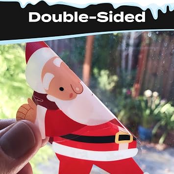 Stickios Christmas Window Clings - Made in USA (78 Unique PCS)