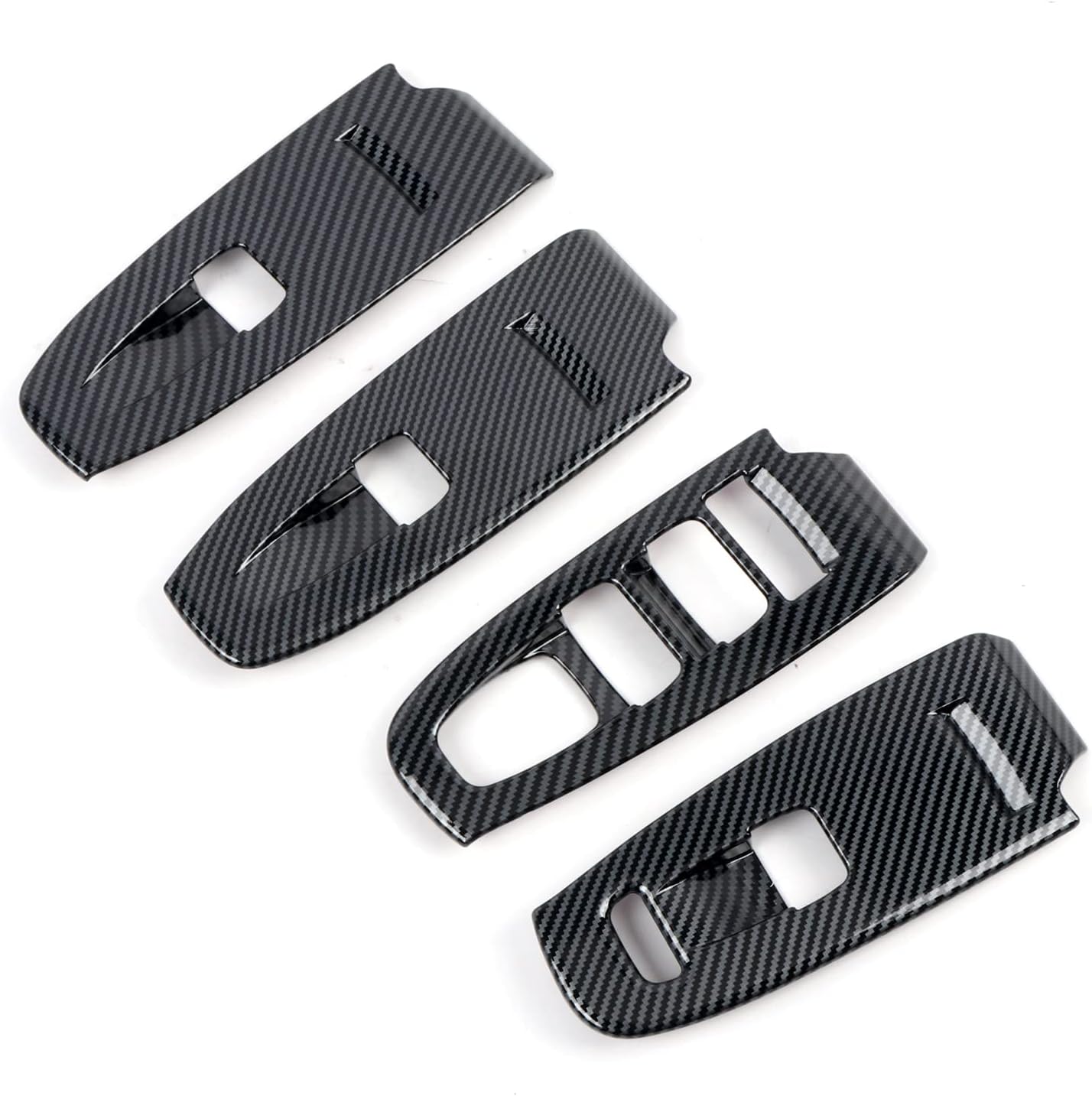 for Subaru WRX VB 2022-2024 LHD Carbon Fiber Black Inner Door Armrest Frame Trim 4pcs Car Accessories