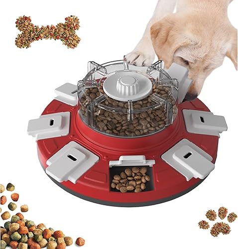 Rompecabezas para perros, 2 niveles, dispensador de alimentos para aburrimiento, estimulación mental y entrenamiento de coeficiente intelectual,