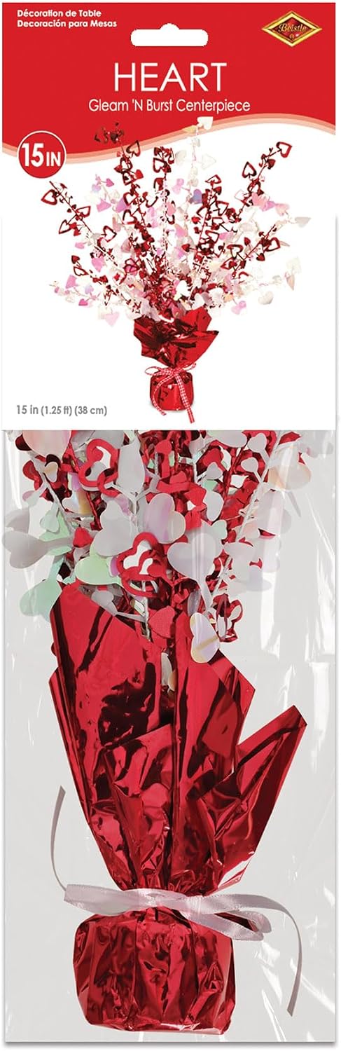 Beistle Heart Gleam 'N Burst Centerpiece (Pack of 4) image 5
