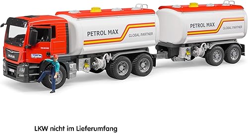 Vista 15 de Bruder Mack Granite Tanker Truck 02827 Camión cisterna de agua a escala 1:16 con bomba de trabajo, cabina cromada, compatible con figuras