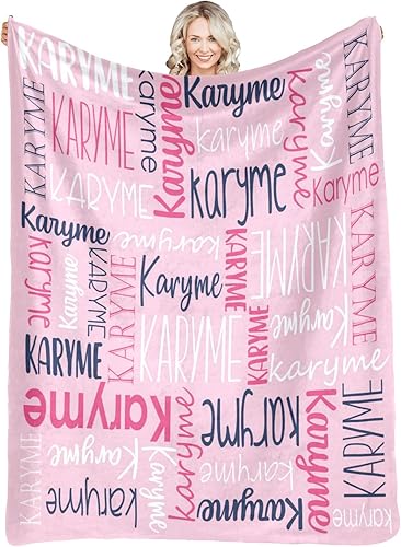Miniatura 34 de Mantas personalizadas con nombres, regalos para bebés, niñas y niños, manta personalizada de vellón suave y sherpa con nombre para niños y adultos,