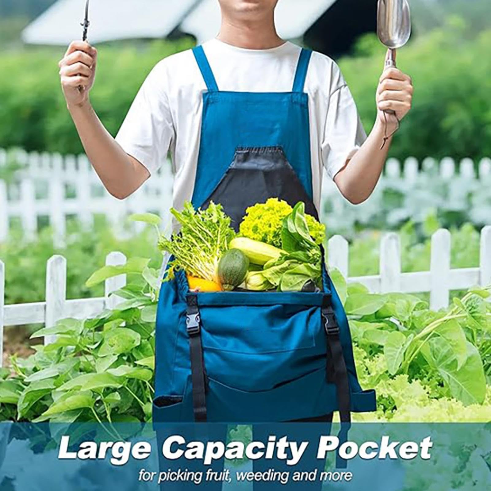 Generisch Ernteschürze Wasserdichte Arbeitskleidung aus Canvas | Tragbare Schürze mit Taschen für Gartenarbeit, Ernte, Sammeln von , Gemüse, Feld, Wiese, Outdoor, Frühjahr, Gärtner