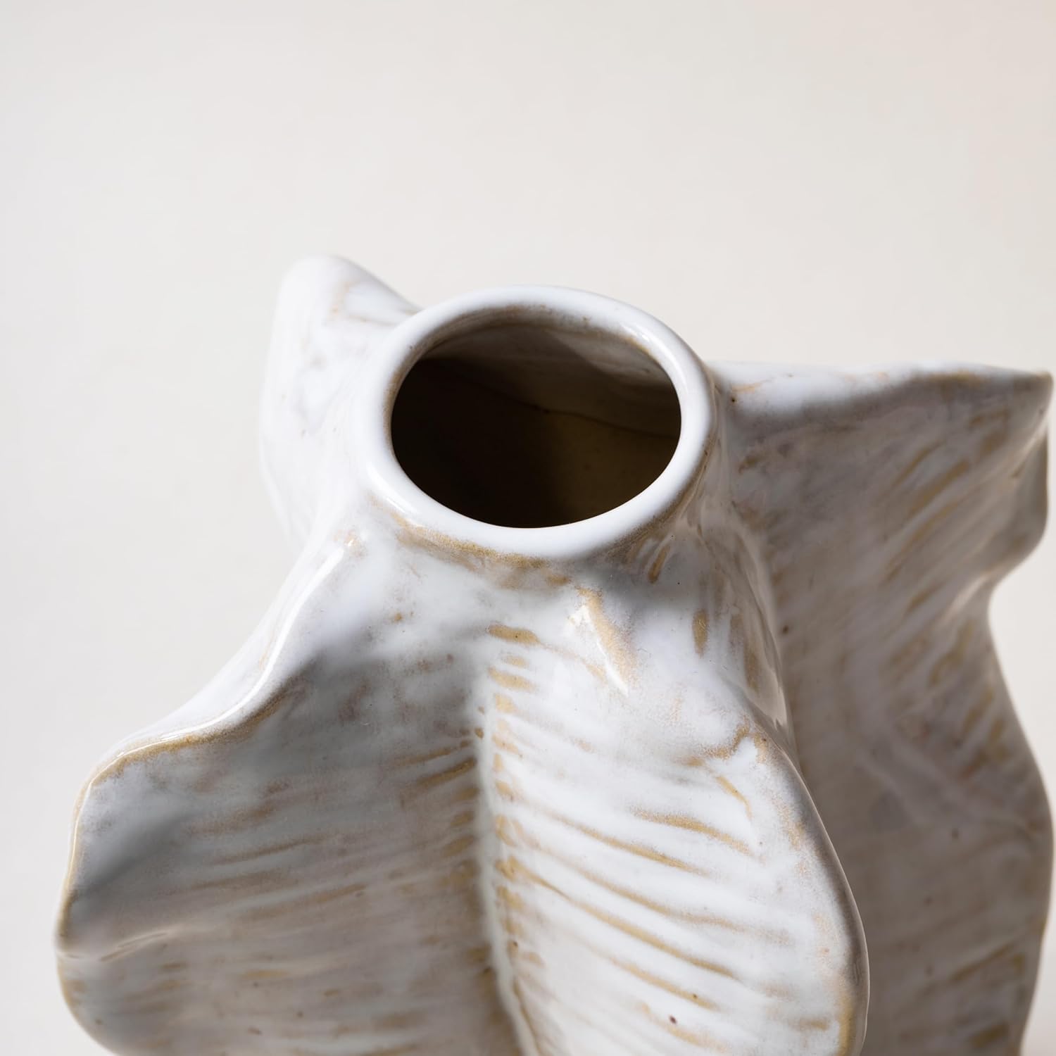 Handmade Ceramic Vase for Dried Flowers - Modern Home Decor, Rustic Table Centerpiece, Small Decorative Vase for Pampas Grass & Preserved Bouquets. - Image 6