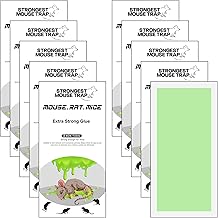 Qualirey 10 Pack Large Sticky Mouse Traps, 11 x 5.3 Inch Non-Toxic Bulk Mice Glue Trap, Rat Glue Boards Indoor Pest Control for Rodent and Insects, Snakes, Cockroaches, Spiders, and Scorpions