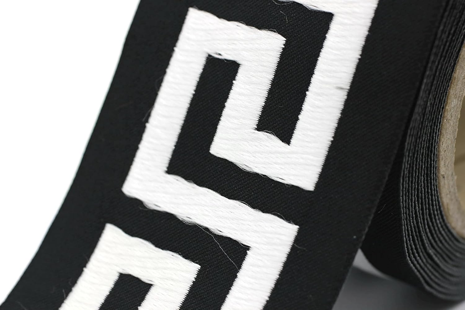 3.8 Yards Spool 2.7" Greek Key Drapery Trim Jacquard Ribbon for Your Drapes Curtains Drapery Banding Trim Tape V9 197