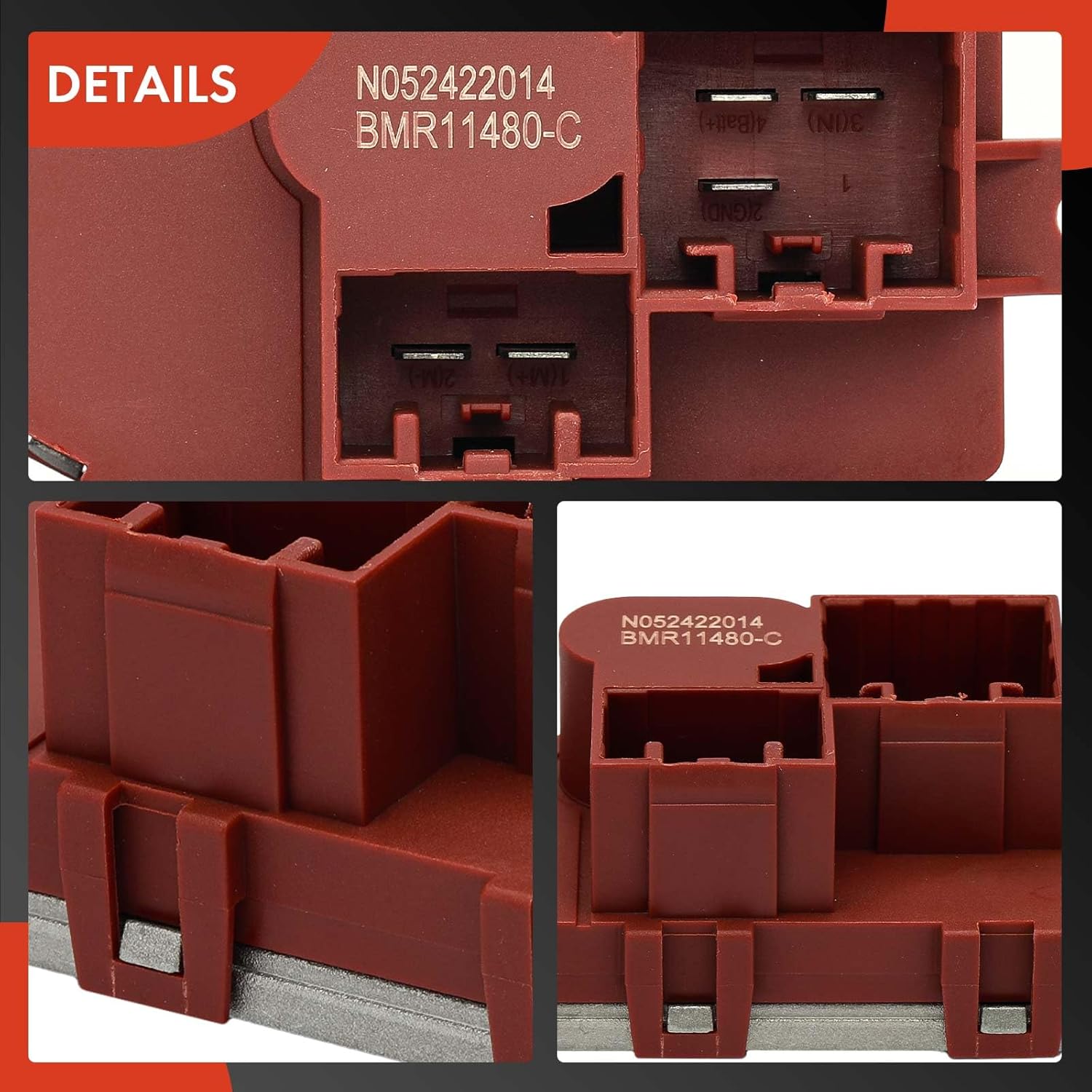 A-Premium Front HVAC Blower Motor Resistor Compatible with Ford Escape 2015-2019, C-Max 2016-2018 & Lincoln MKC 2017-2019 - Replace# CV6Z19E624F