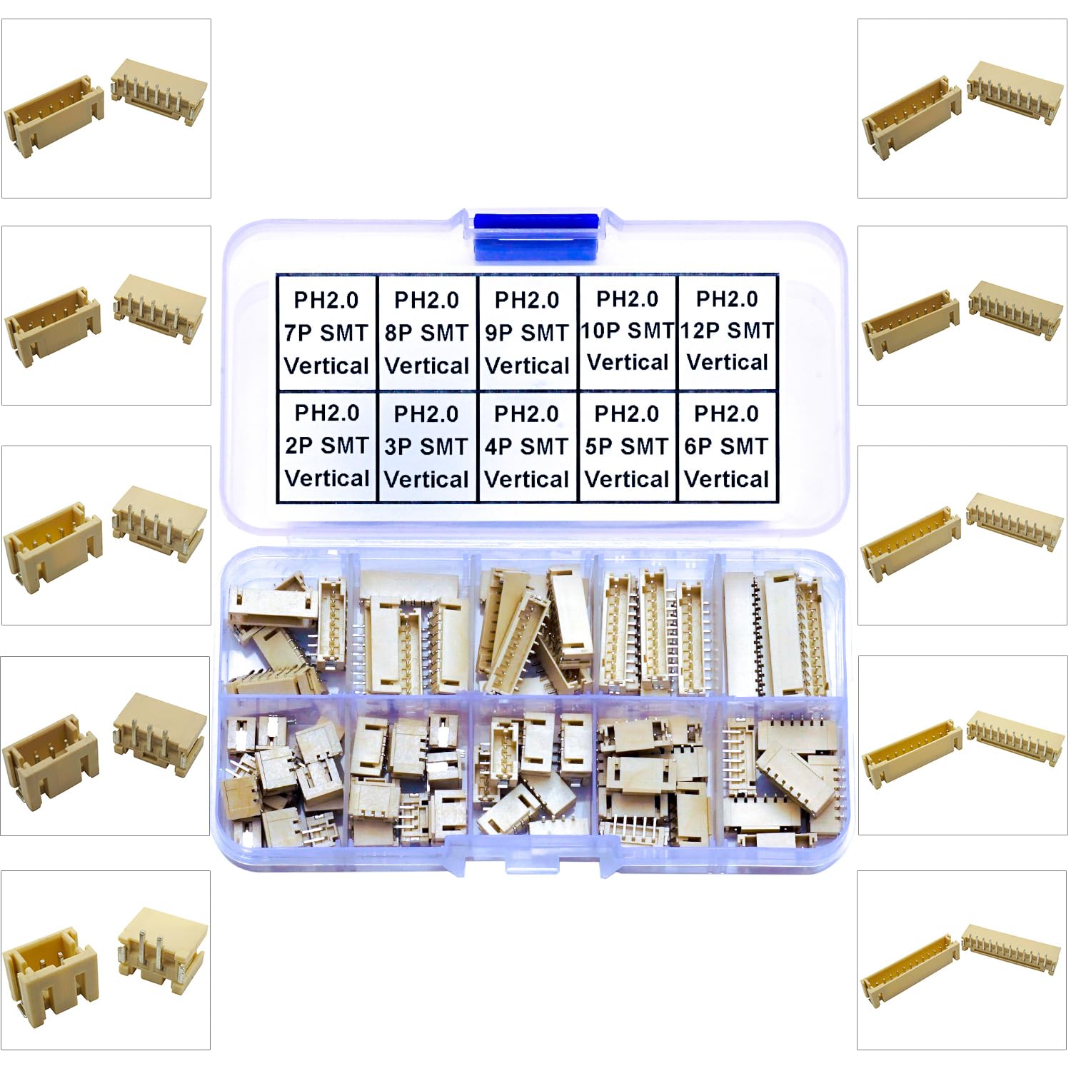 Connecteur JST 2.0 PH CMS broches pas 2mm pour réparation électronique - 7