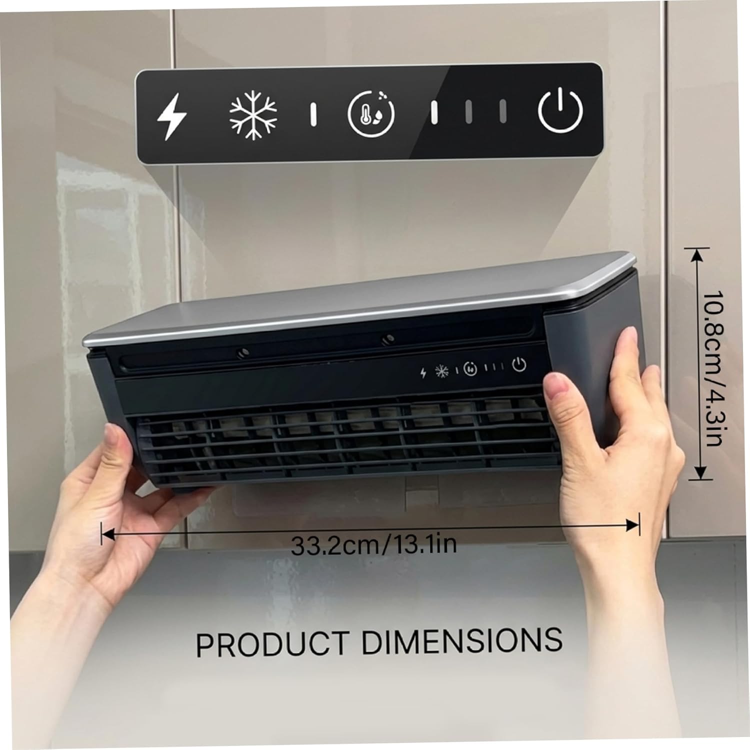 Mini Air Conditioner, Wall Mounted Air Conditioner with Fast Cooling & 6000mAh Battery, Portable USB Cooler with Remote for Kitchen, Dorm, Desk