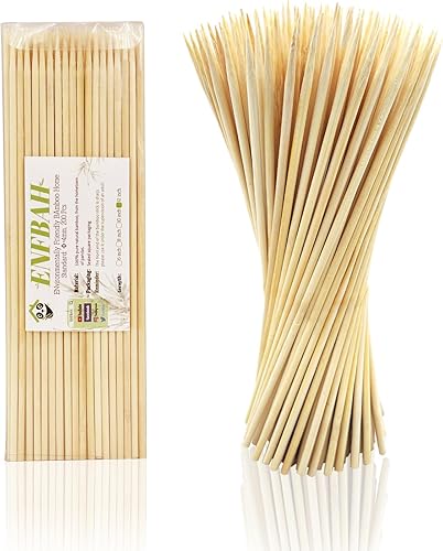 200 brochetas de bambú natural de   0.157 in perfectas para fuentes de chocolate, barbacoas, aperitivos, parrillas, brochetas, frutas, cocina,