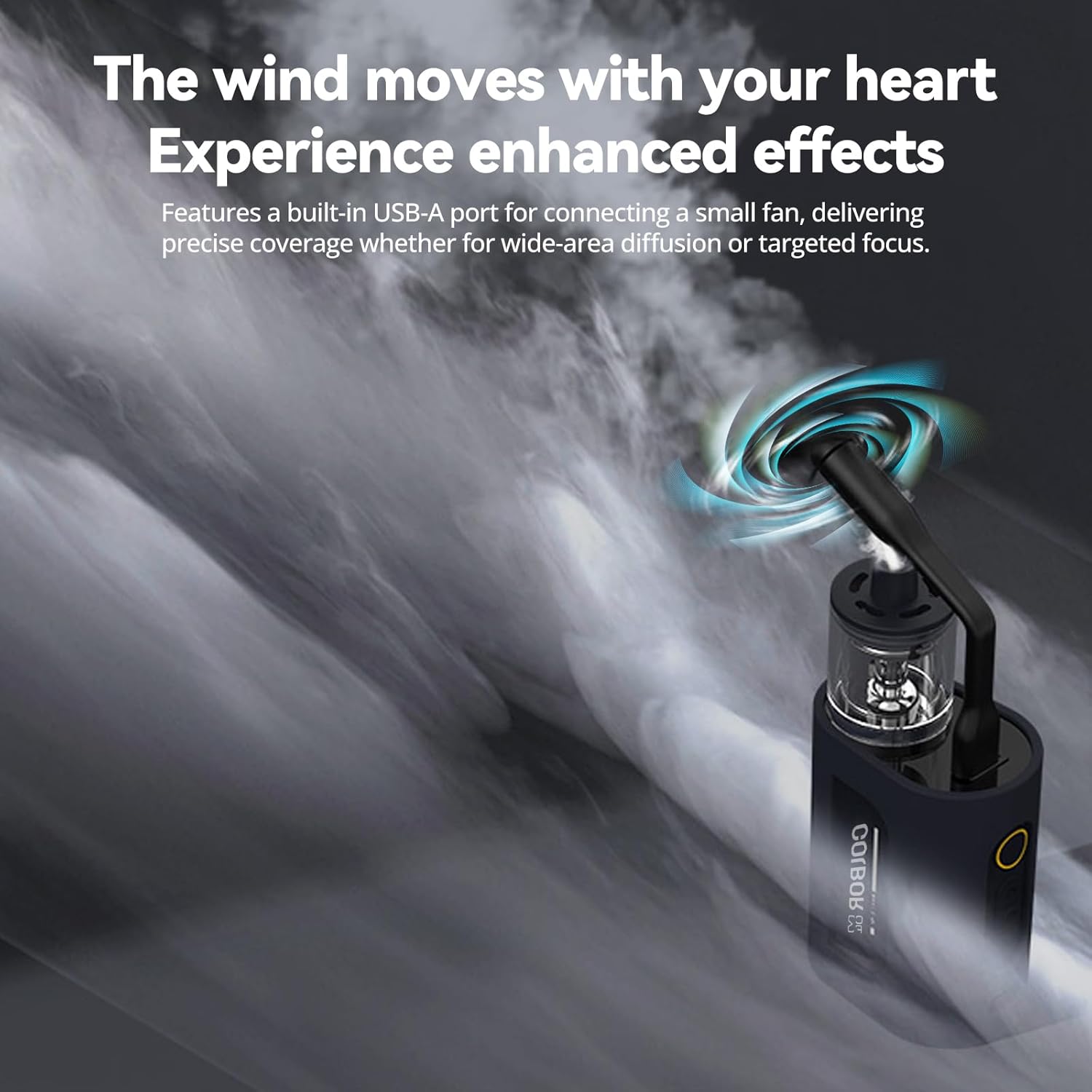 COLBOR CF3 Mini Fog Machine, Portable Smoke Machine with Remote Control, 30W Rechargeable Handheld Fogger for Photography, Halloween & Cosplay, RGB Lighting & Tyndall Effect (Indoor/Outdoor Use)