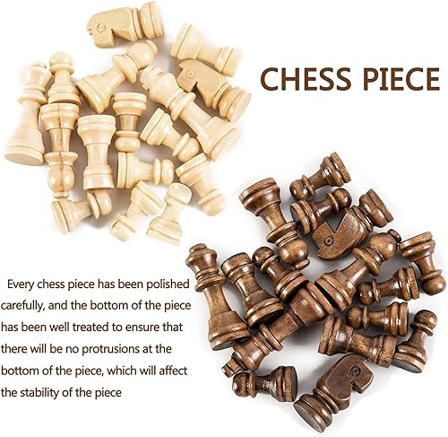 Miniatura 5 de Juego de ajedrez juego de tablero de ajedrez de madera plegable de almacenamiento juego de mesa de ajedrez 3 en 1 para adultos y niños ajedrez