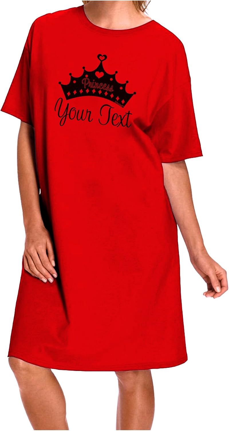TOOLOUD Personalized Princess -Name- Design Adult Wear Around Short Sleeve Women's Night Shirt and Dress