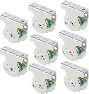 8 Packs Ceiling Mount Single Pulleys, 1-1/2 Inch Wall Mount Single Pulleys for 3/8 Inch Cord or Rope, Zinc Plating, Working Load 420 Lbs