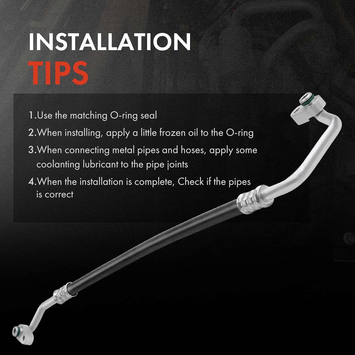 A-Premium A/C Discharge Line Hose Assembly Compatible with Mazda CX-9, 2007-2015, Compressor to Condenser