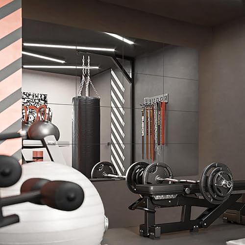 FOLUVUR Espejo de gimnasio en casa de 14 x 12 pulgadas, espejo de pared de vidrio de longitud completa, espejo de puerta, espejo de pared de cuerpo