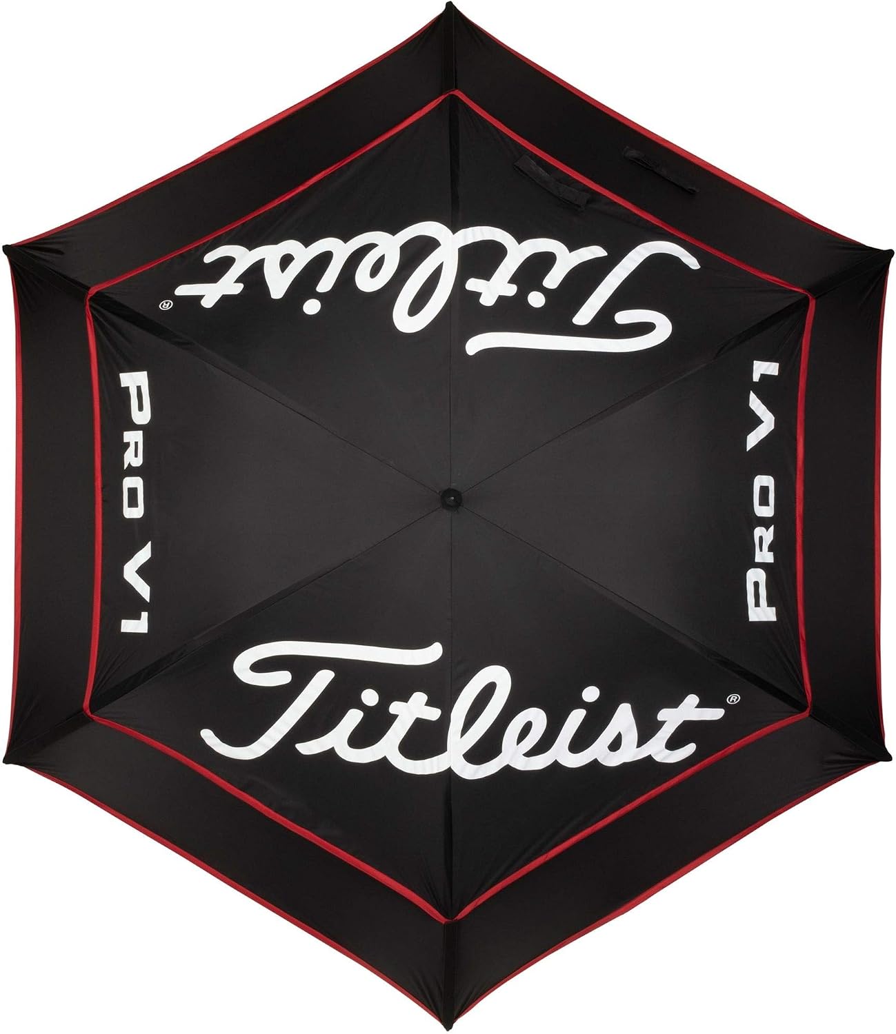 Titleist Tour Double Canopy Golf Umbrella Black/Black/Red