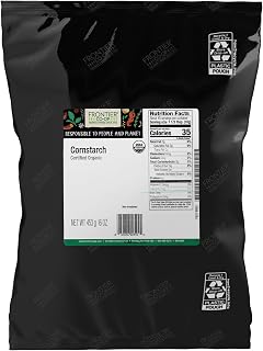 Frontier Co-op Organic Cornstarch 1 lb - Pure Non-GMO Thickener for Baking, Sauces & Gluten-Free Recipes