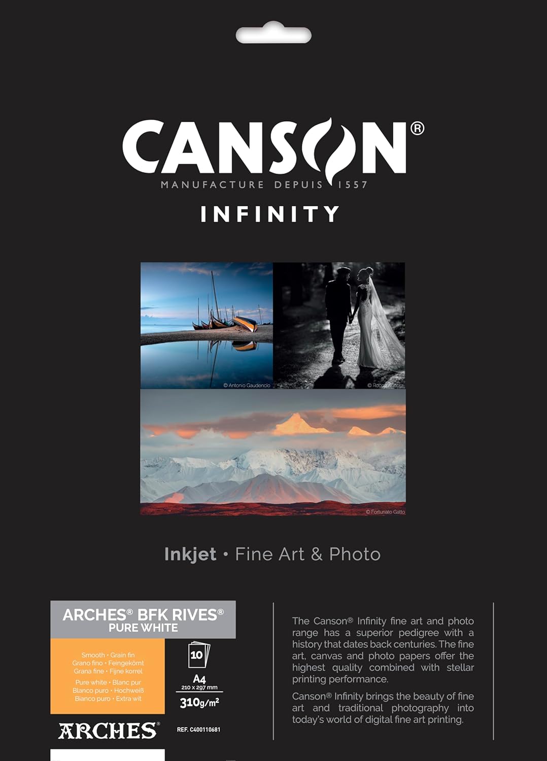 Canson 94660 Inkjet Paper, 10 X 15 cm, 50Fg, 255 Gr, Hightgloss Rc