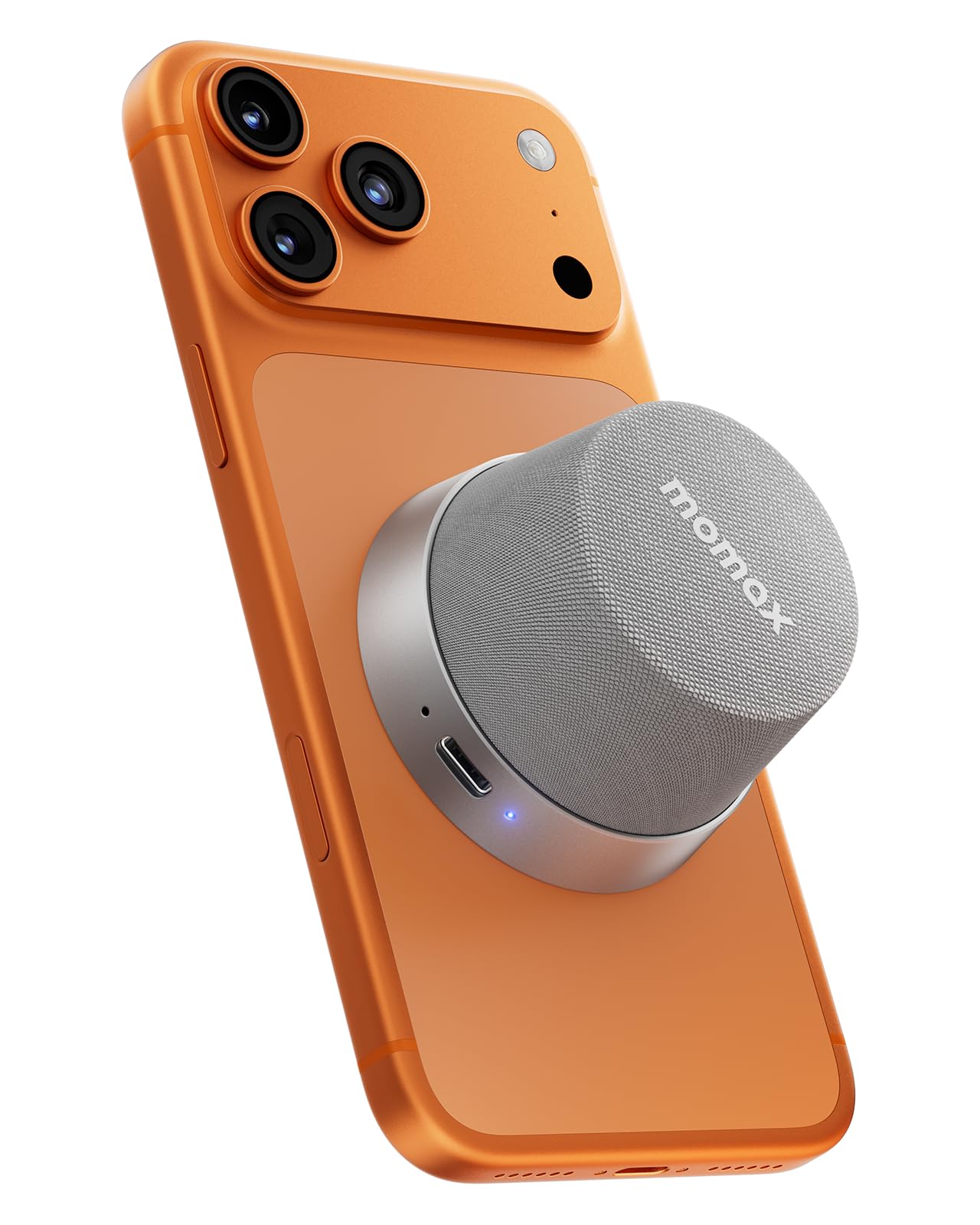 MOMAX Altavoz Bluetooth Magnético Portátil,Parlante Bluetooth Resistente al Agua IPX6, 12 Horas de Reproducción, Estéreo TWS,Altavoz de Ducha USB-C para Exteriores, Ideas para Viajes y Regalos