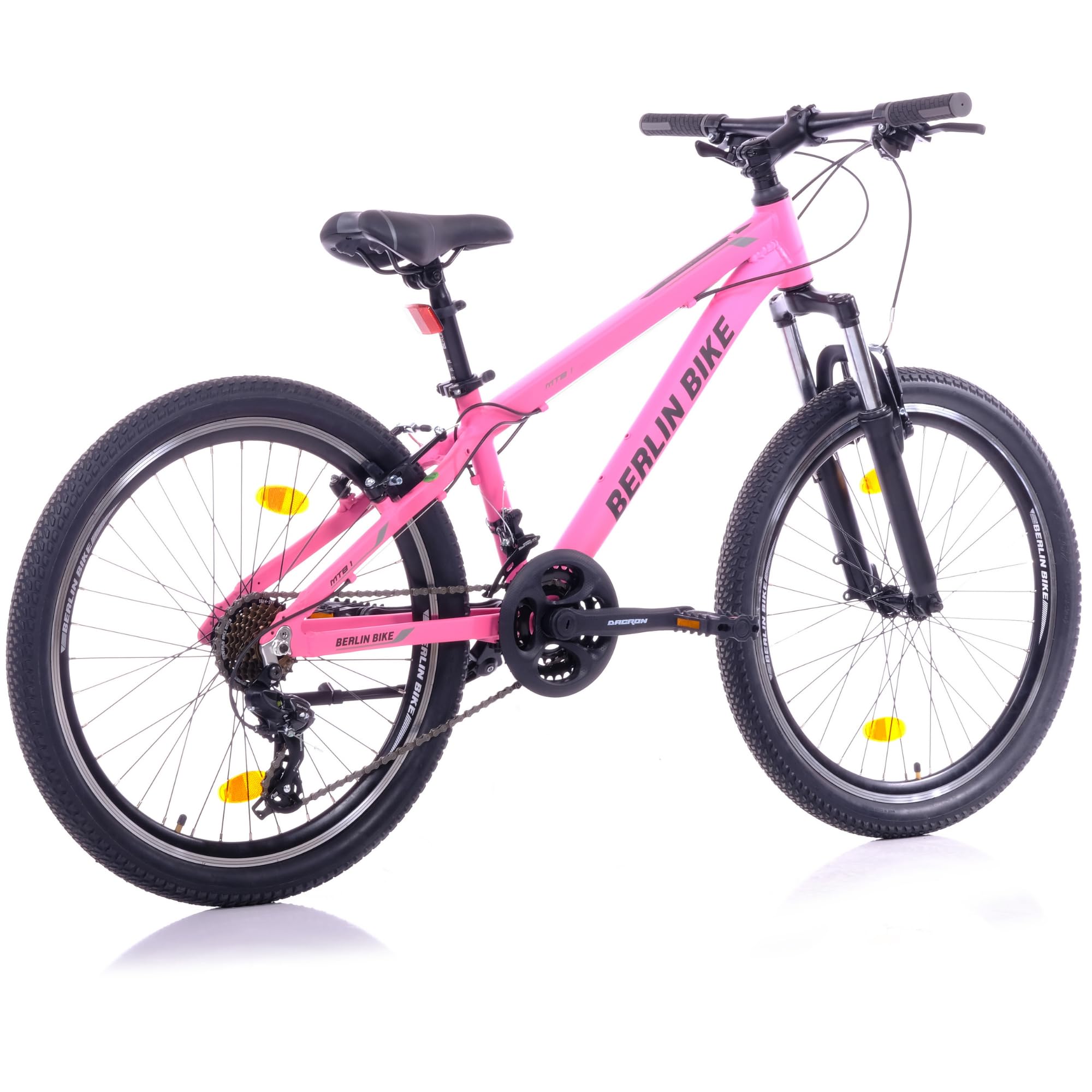 Rower górski Berlin Bike MTB1 24 cale rower dziecięcy dla dziewczynek - różowy