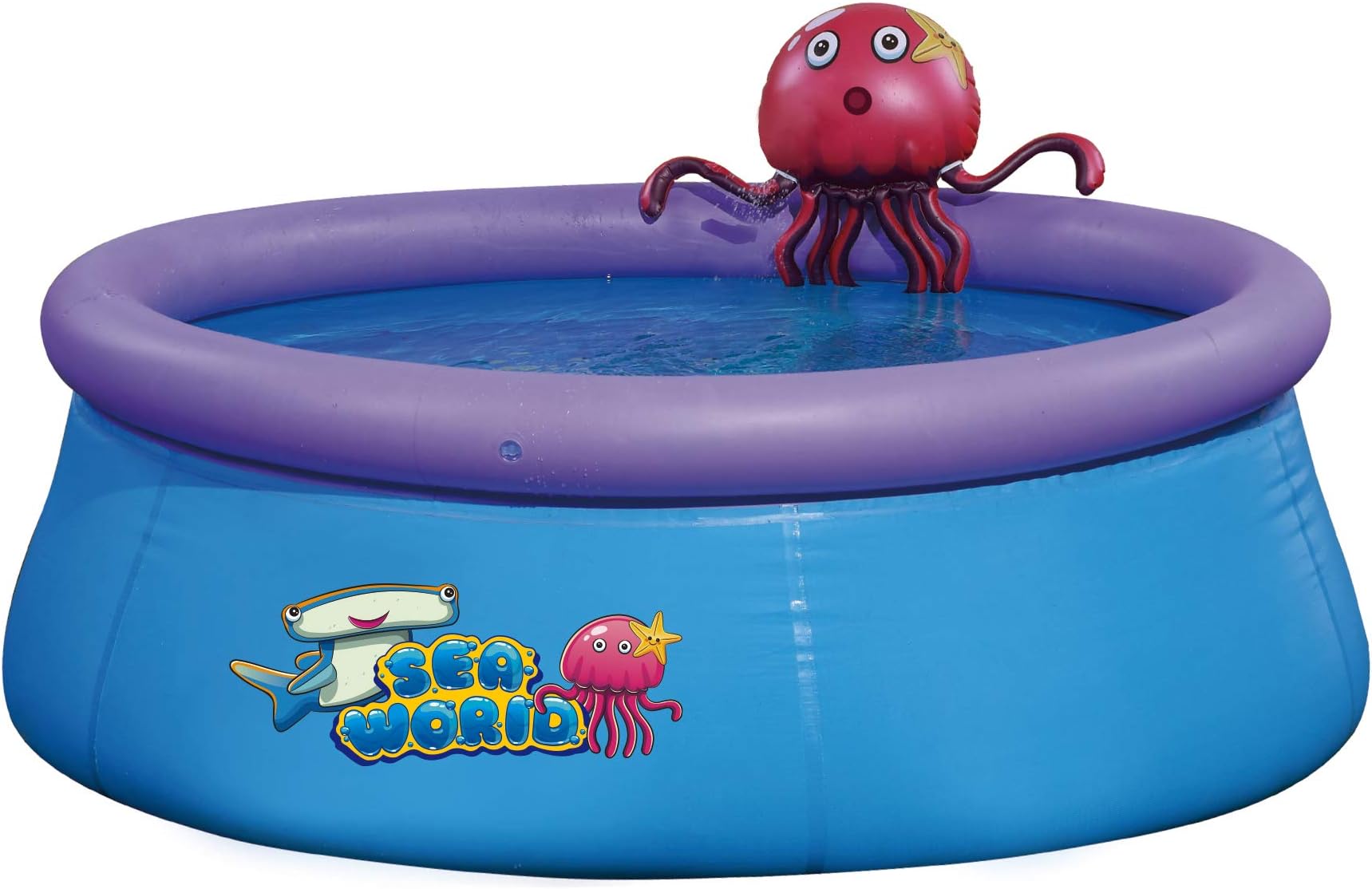5.75' Blue Inflatable Spraying Octopus Above Ground Swimming Pool