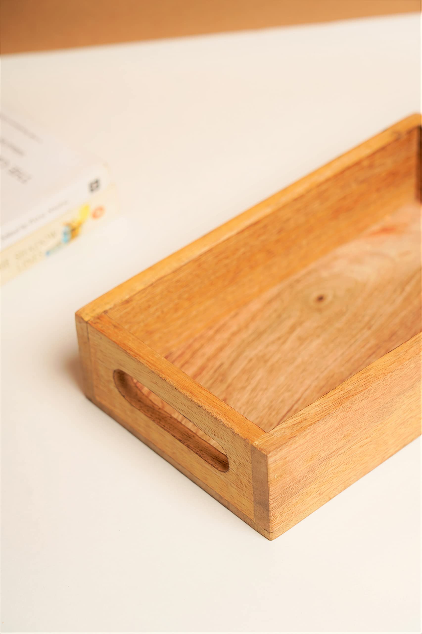 Mango Wood Tray - Serving Tray for Tea & Coffee -3 Mango Wood Tray - Serving Tray for Tea & Coffee -3