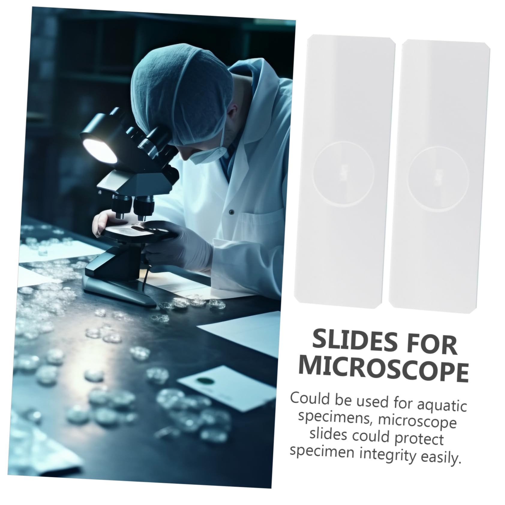 ABOOFAN 50pièces Lames Pour Microscope Verre Lames De Microscope Pour Spécimens Aquatiques De Verre De Laboratoire Pour Spécimens