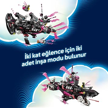 LEGO DREAMZZz Nightmare Shark Submarine 71500-9 Years and Above Creative Toy Making Set Including Shark and Submarine for Sea Enthusiast Children, Birthday Gift (1413 Pieces)