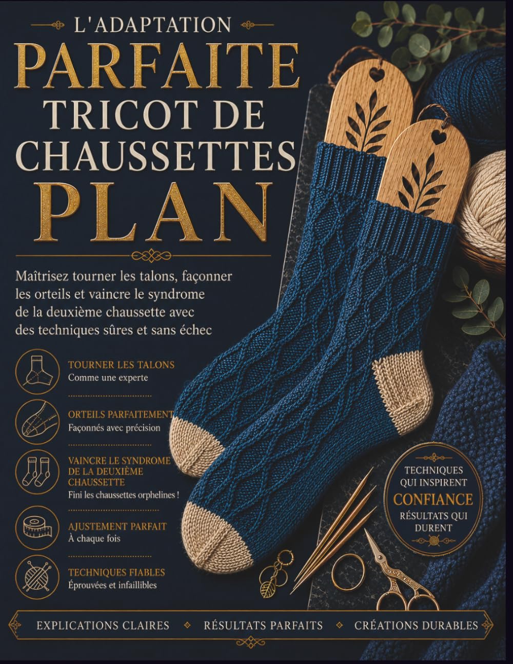 L'ADAPTATION PARFAITE TRICOT DE CHAUSSETTES PLAN: Maîtrisez tourner les talons, façonner les orteils et vaincre le syndrome de la deuxième chaussette avec des techniques sûres et sans échec
