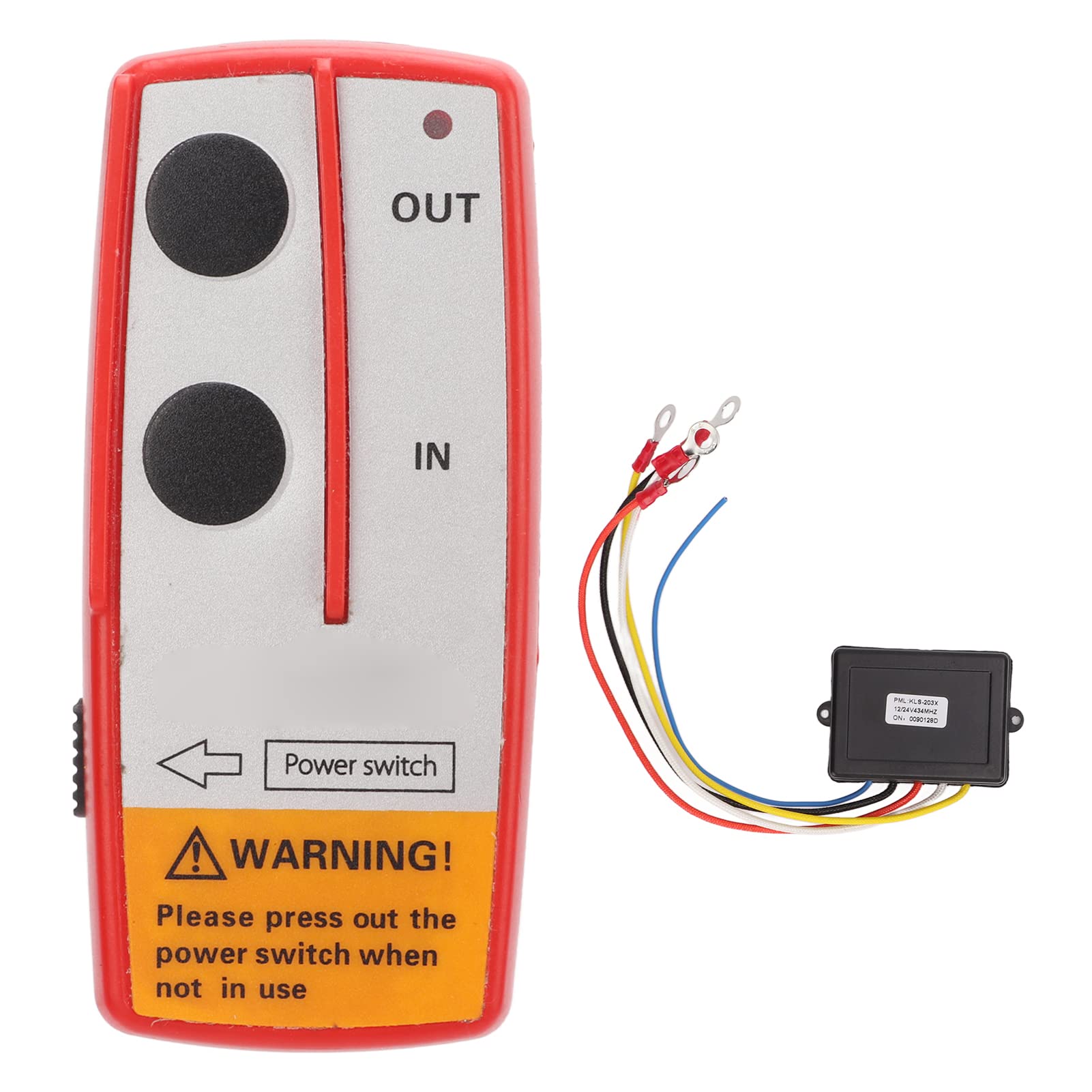Draadloze Lier Afstandsbediening Kit, Universele Lier Draadloze Afstandsbediening Schakelaar Kit Met Ontvanger 12V 24V Voor Truck ATV Suv(Rood