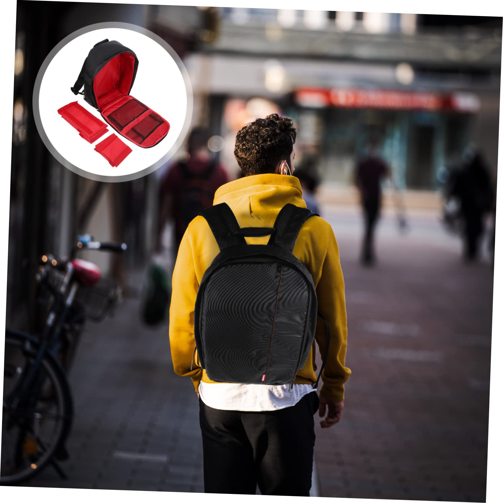 DOITOOL Borsa fotografica Macchina fotografica sling bag borsa macchina fotografica Telecamera zaino borsa reflex impermeabile Borsa per fotocamera reflex borsa per lenti Mancare rosso
