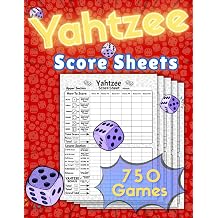Yahtzee Score Pads Large Print 8.5 x 11 Score Sheets for Easy Scorekeeping | 125 Pages 750 Games | Clear Design Score Book