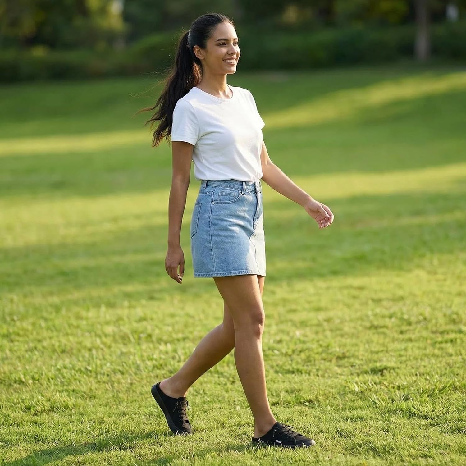 hash bubbie Women's Mules Comfortable Slip on Sneakers Tennis Shoes Summer Backless Canvas Shoes Close Toed Sandals - Image 3