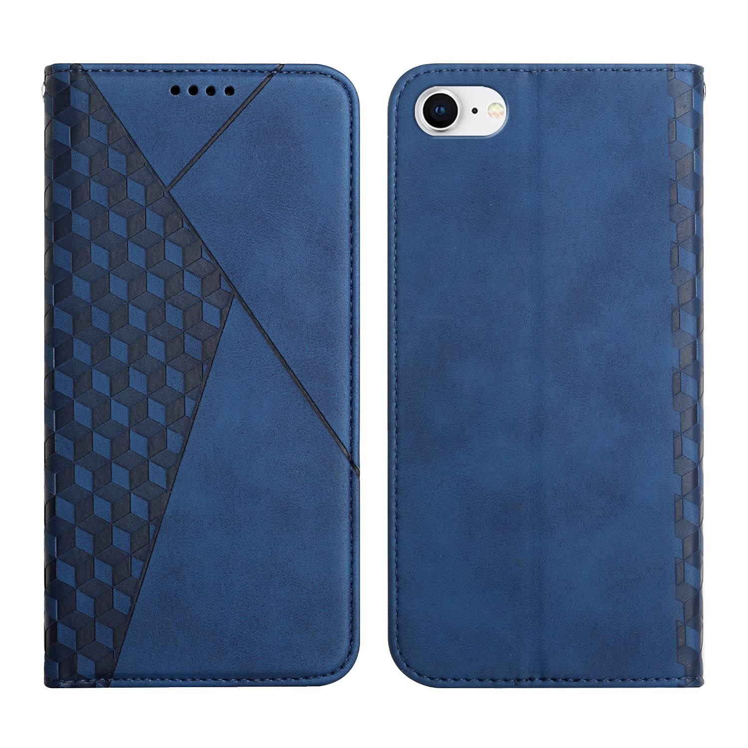 KOUYI Cover per iPhone SE 2020 / iPhone 8 / iPhone 7 (4,7 Pollici), Custodia Portafoglio,Cover Libro,Pelle Flip/Folio Case con [Funzione di Supporto] [3-Scheda Slot] [Magnetica] Antiurto (Blu