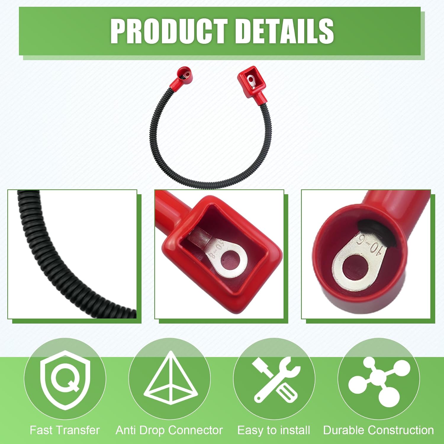 AM135733 Lawn Mower Positive Battery Cable Fit for John Deere X300 X300R X304 X320 X324 X340 X360 Select Series Tractor