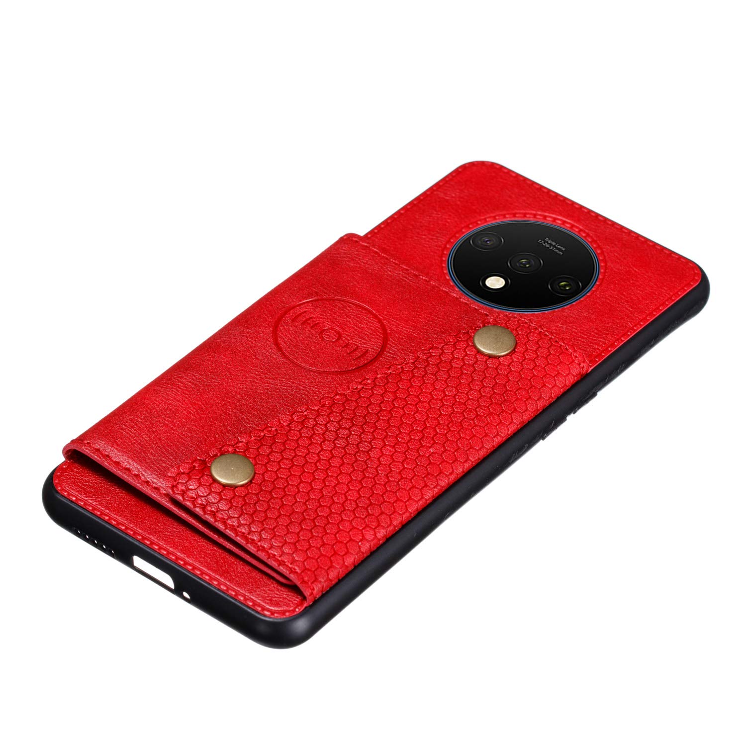 ELISORLI Compatibile con OnePlus 7 6T Custodia a portafoglio con cordino in pelle Flip Card Holder