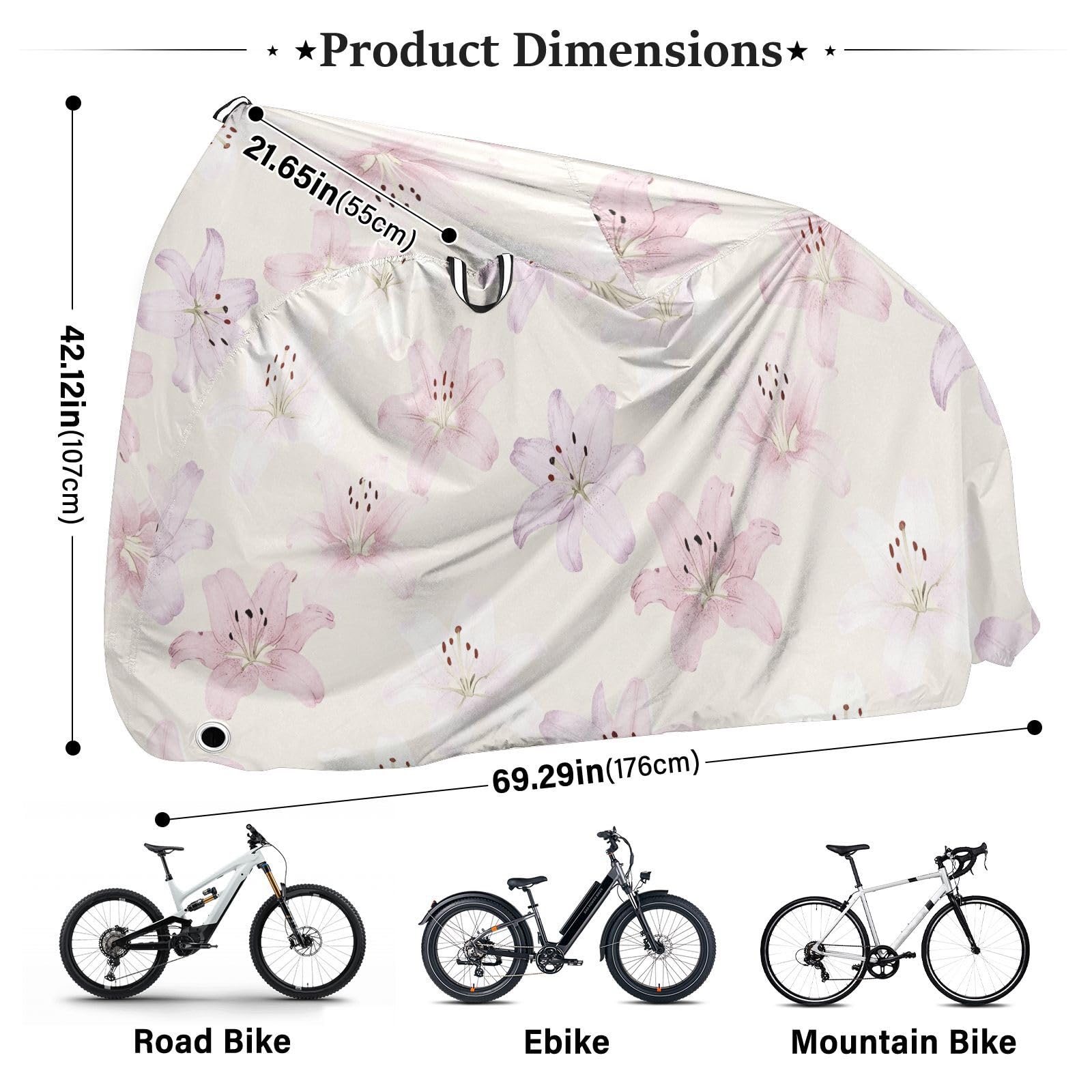 Housse de vélo en polyester imperméable, isolation thermique
