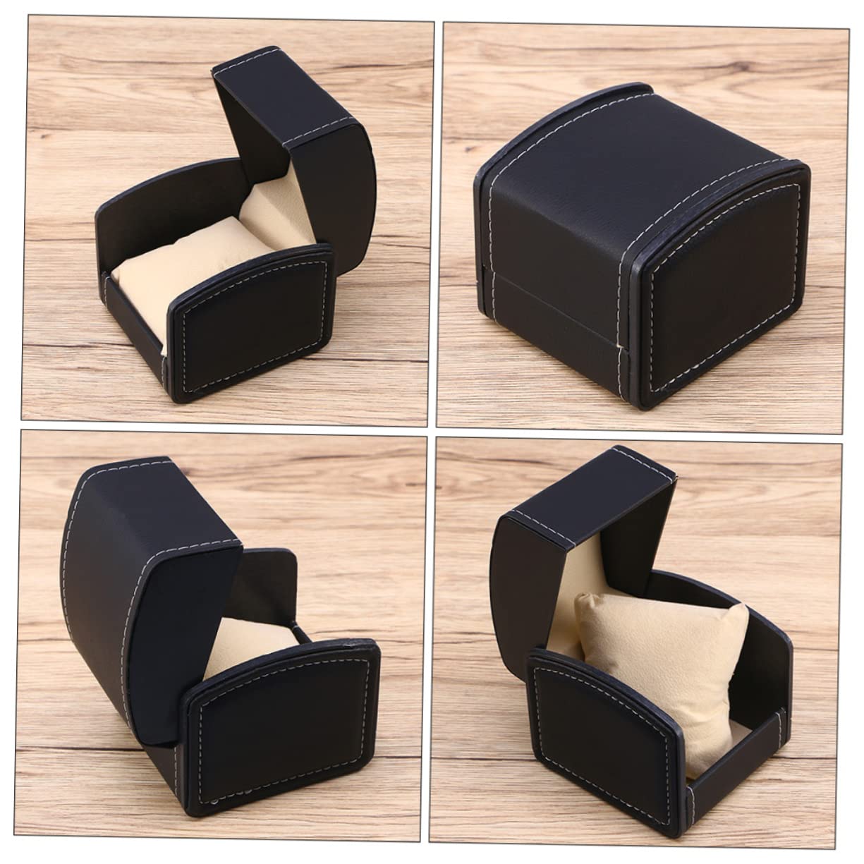 Didiseaon 3piezas Caja De Obsequio Pu Estuche Para Relojes Estuche Individual Para Relojes Contenedor Antiarañazos Dormitorio