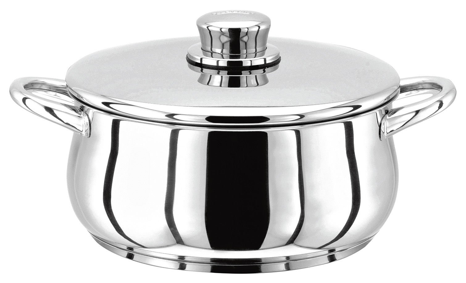 Stellar Silver 1000 Stainless Steel Casserole Pan And Lid (20Cm)