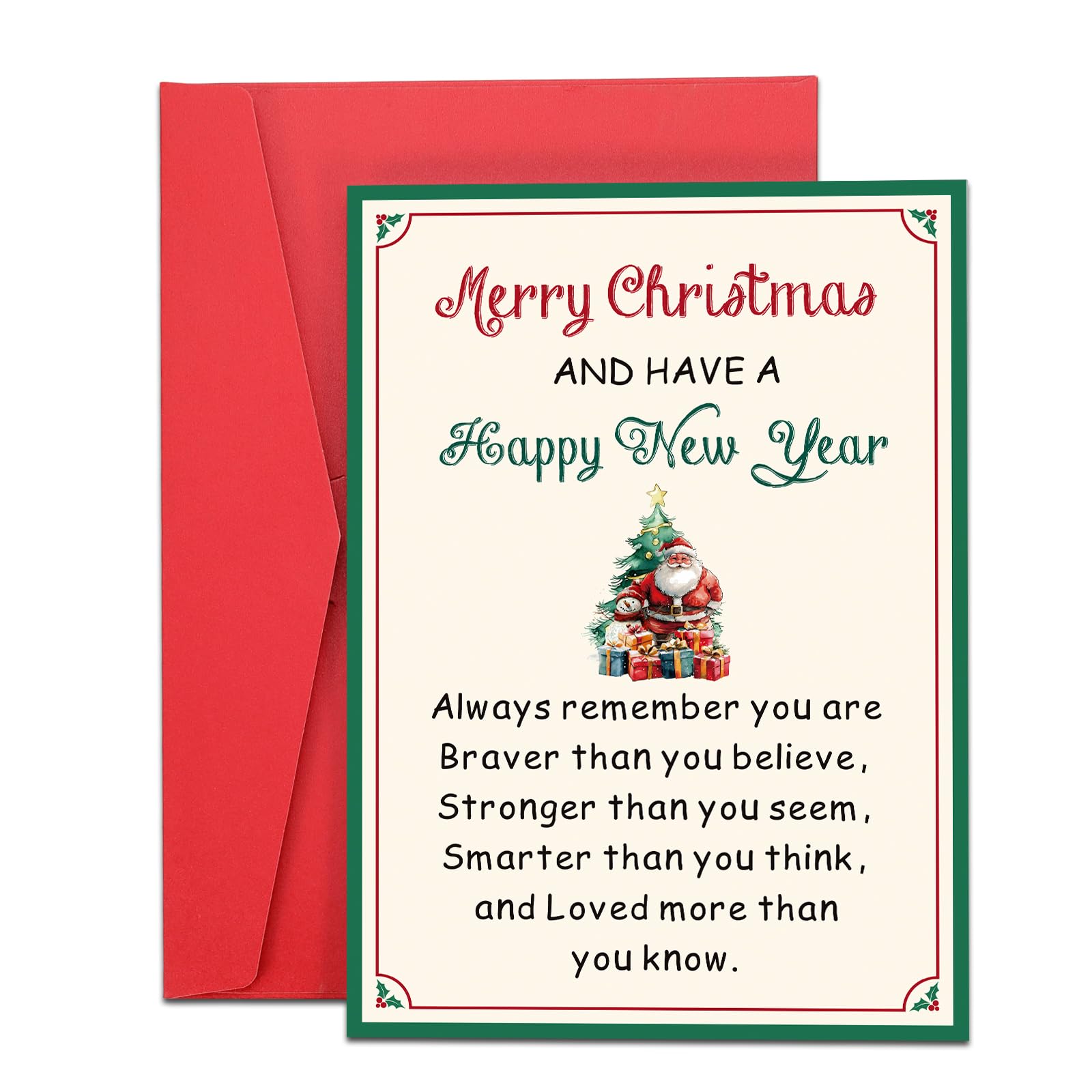 Perleddom Christmas Cards for Son Daughter in Law Secret Santa Card with Envelopes for Son Daughter Stocking Stuffers Christmas Gifts for Daughter